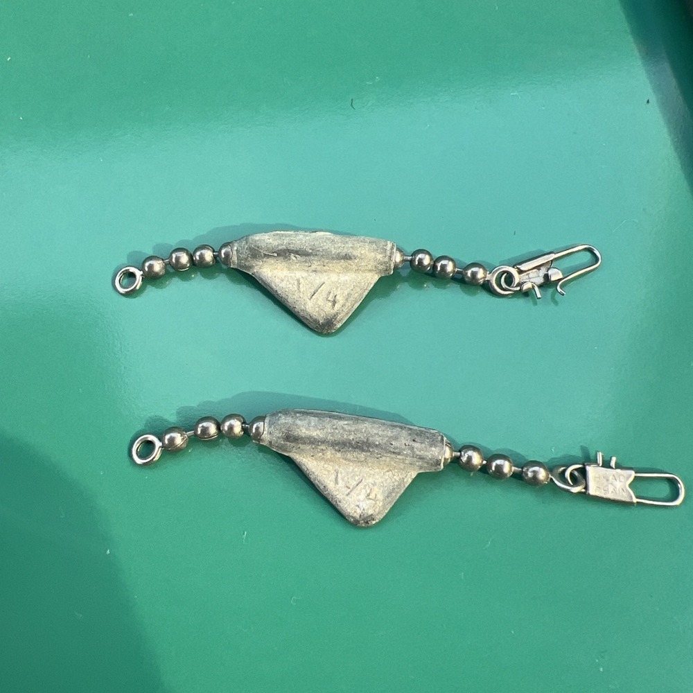Vintage BEAD CHAIN Trolling Sinkers: 1/4 Oz, Set Of 2